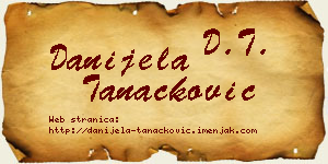 Danijela Tanacković vizit kartica